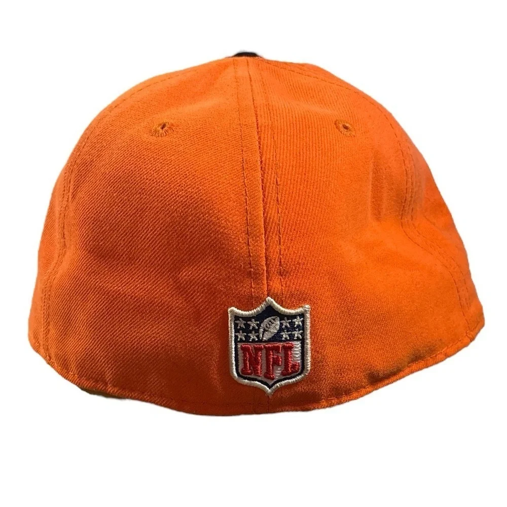 New Era 59Fifty Denver Broncos Fitted‎ Hat Orange and Navy Blue Size 7 1/4